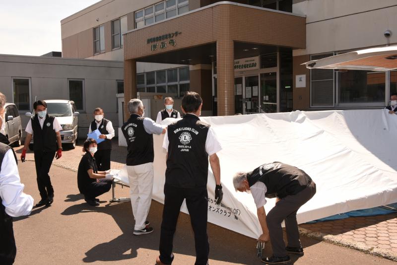 防災用テント贈呈式（美唄市社会福祉協議会）