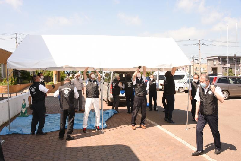 防災用テント贈呈式（美唄市社会福祉協議会）