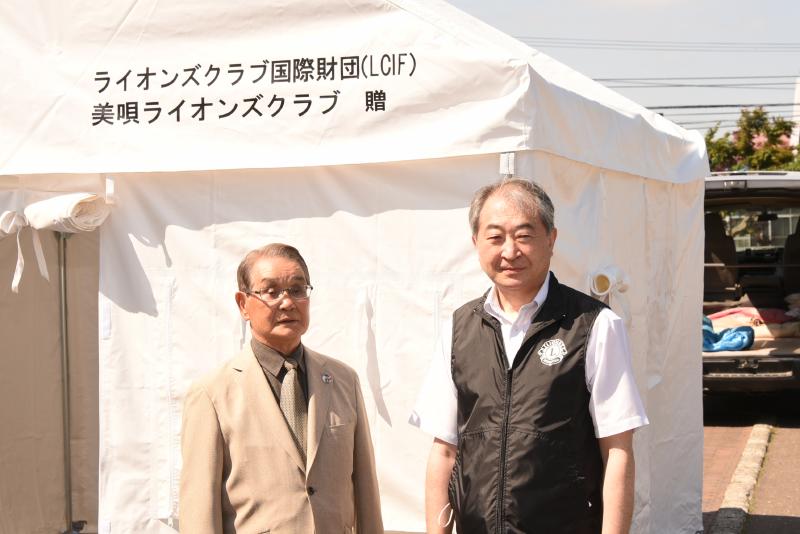 防災用テント贈呈式（美唄市社会福祉協議会）